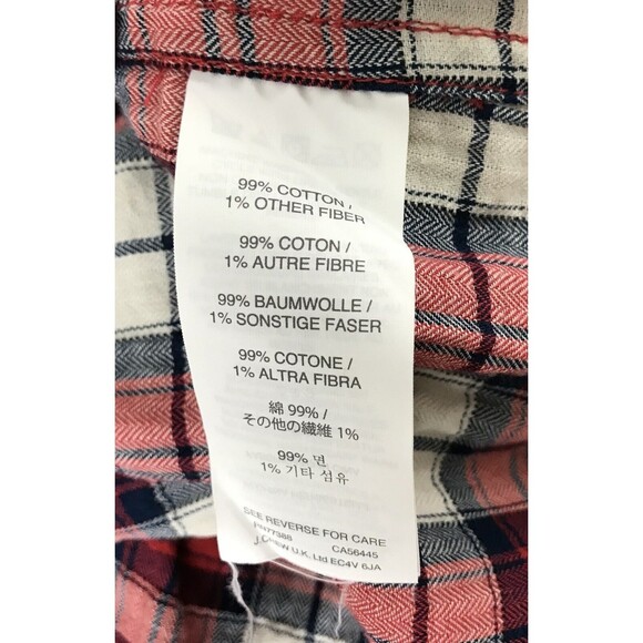 J. Crew shirt 2‎ Button Down Shrunken boy shirt in cerise plaid - Picture 5 of 9